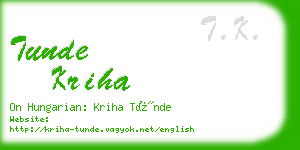 tunde kriha business card